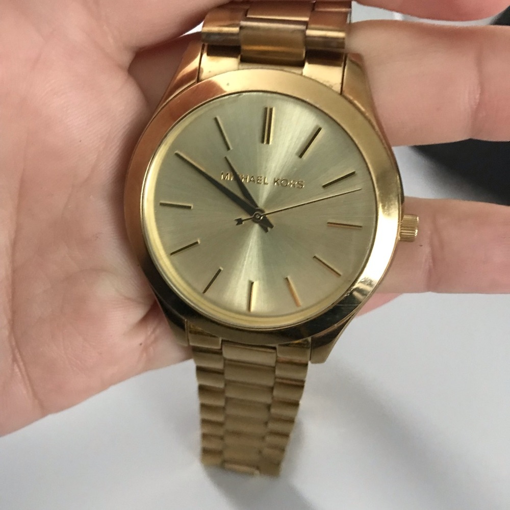 Slim Runway Gold-Tone Stainless Steel Watch